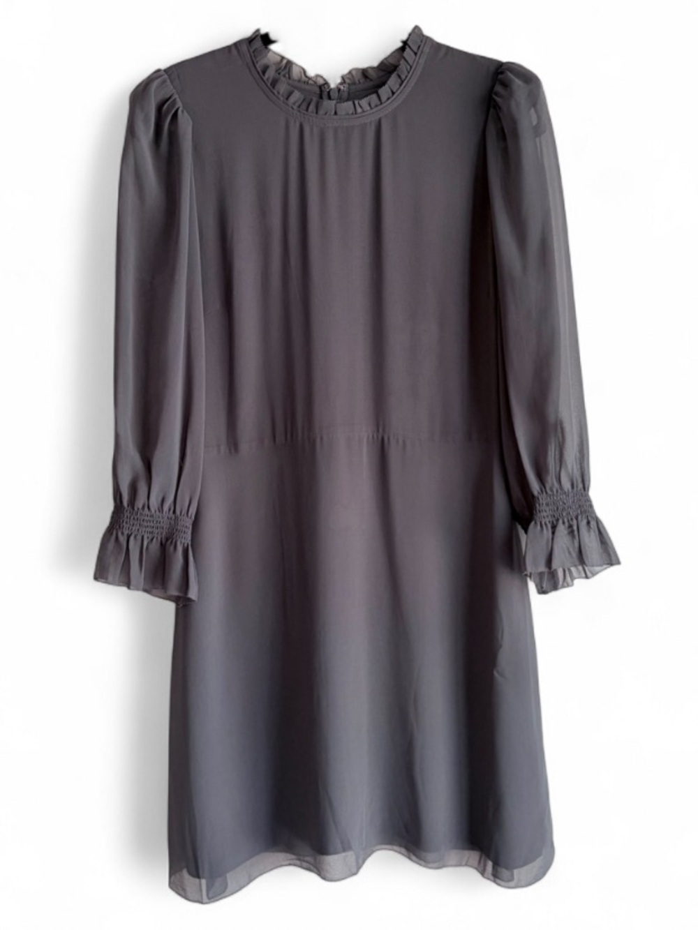 Wilfred Aritzia Swept Gray Chiffon Dress Size 12